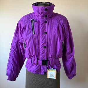 Must Have Vintage 80s/90s Obermeyer Retro ski jacket in bold purple 💜